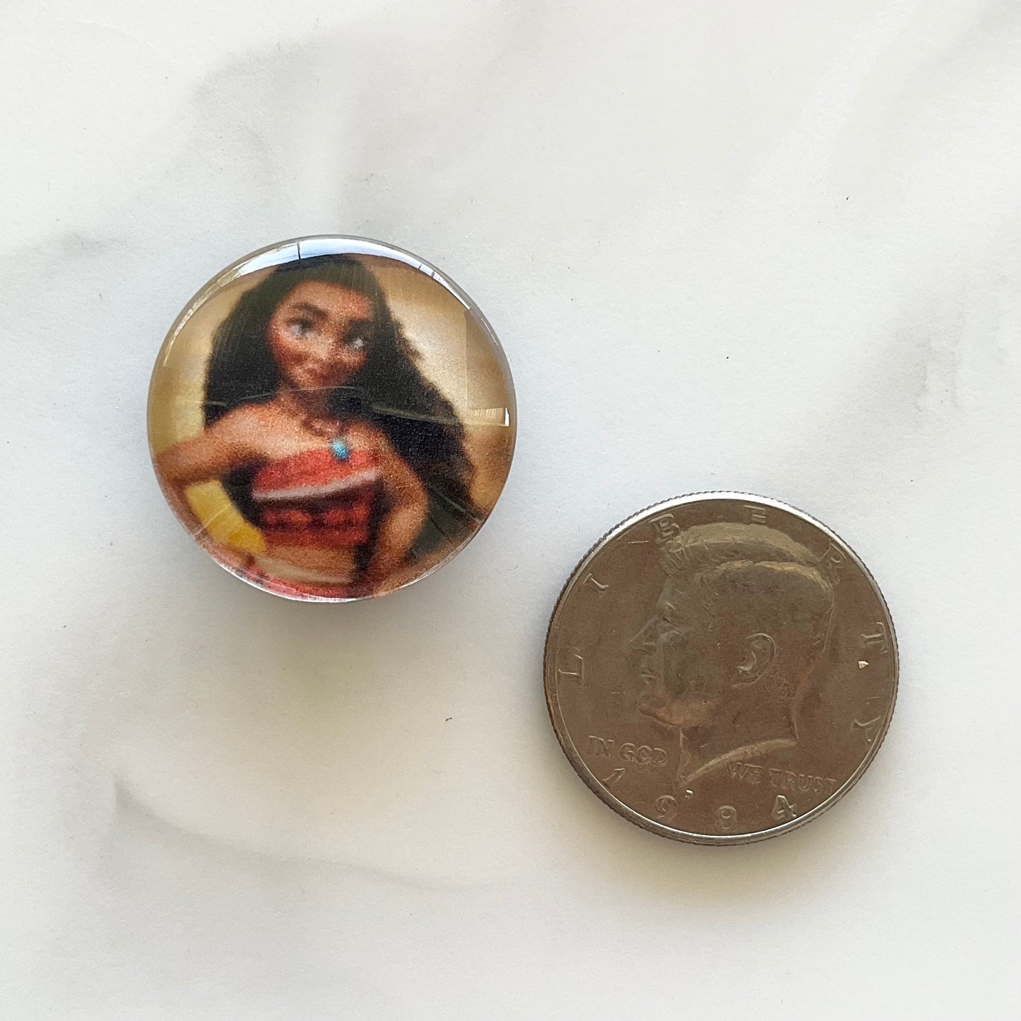 Disney Princess 4 Piece Glass Cabochon Magnet Set 1.18"