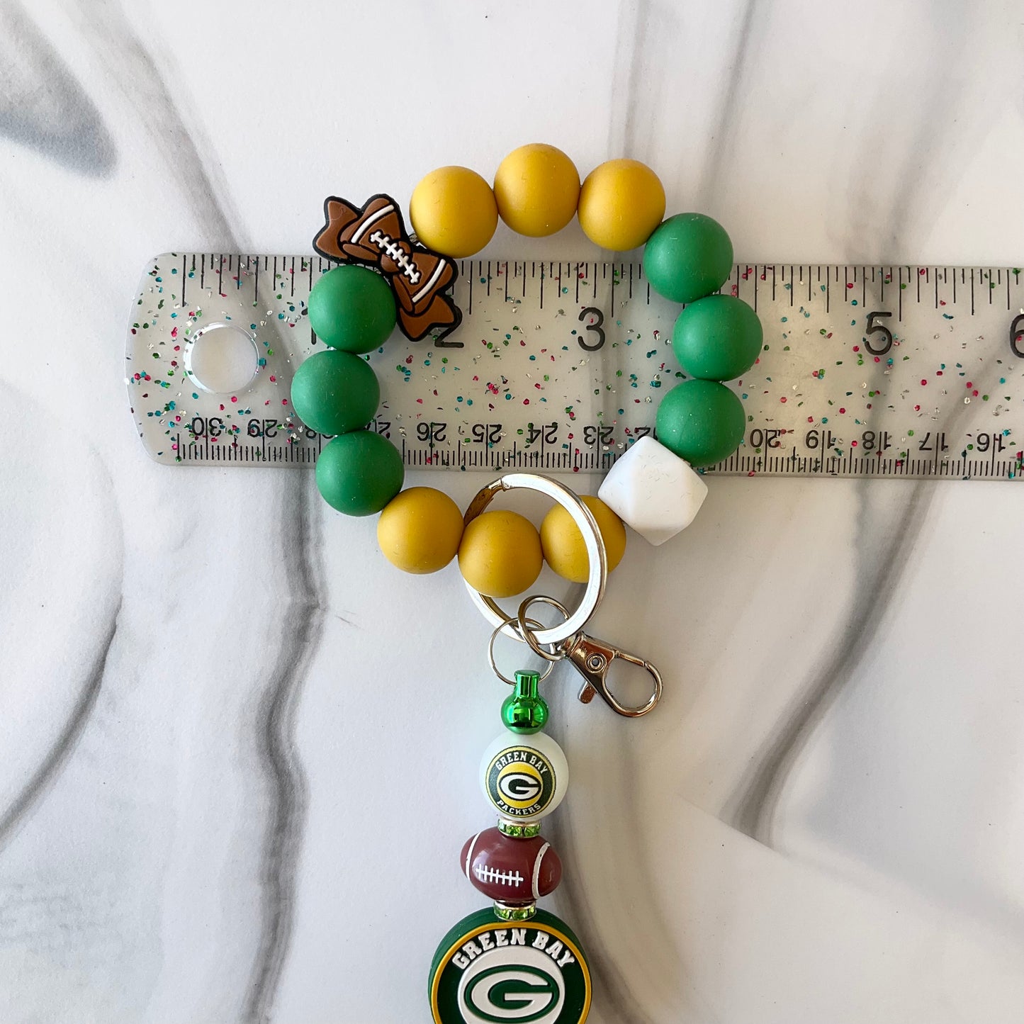 Football Teams Silicone Wristlet Keychain Set Small
