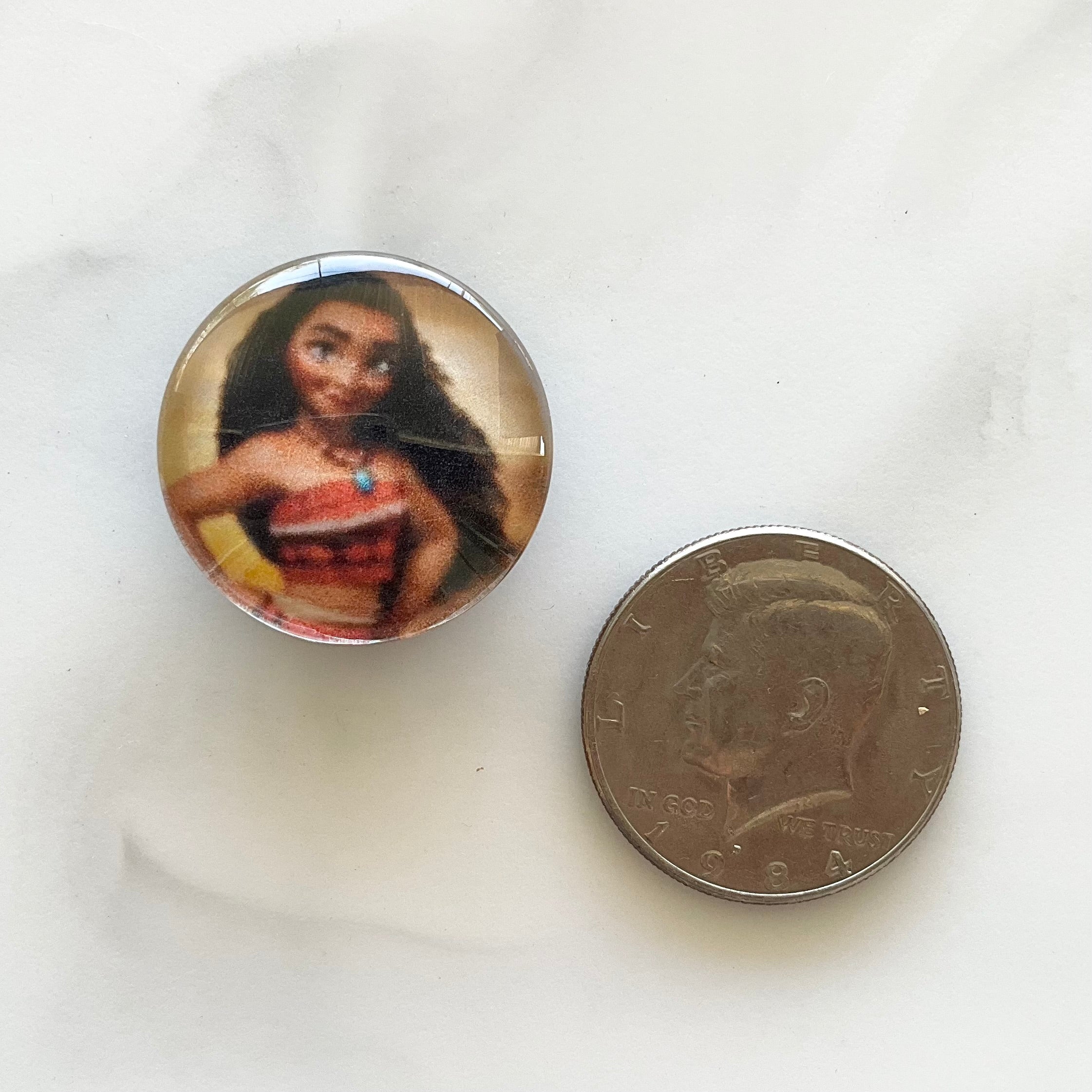 Disney Princess 4 Piece Glass Cabochon Magnet Set 1.18"