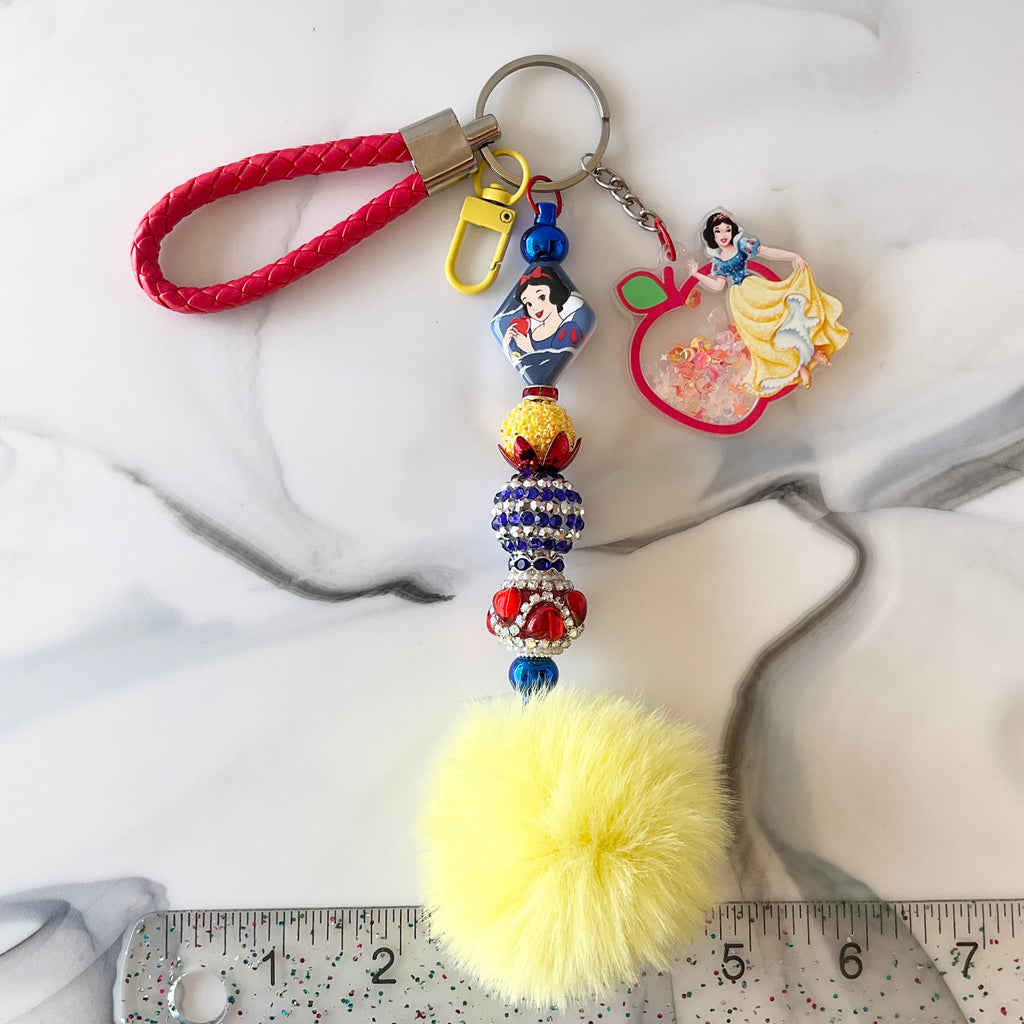 Apple Princess Red, Blue, Yellow Keychain Wristlet