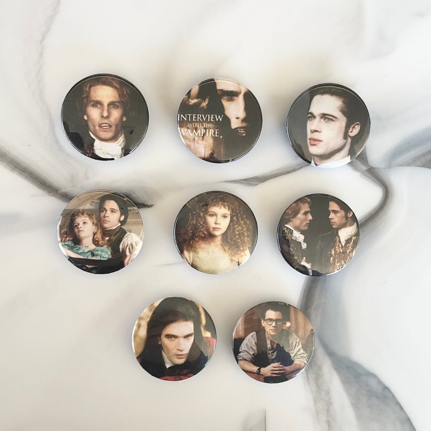 Interview with the Vampire 8 Piece Button Magnet Set 1.25"