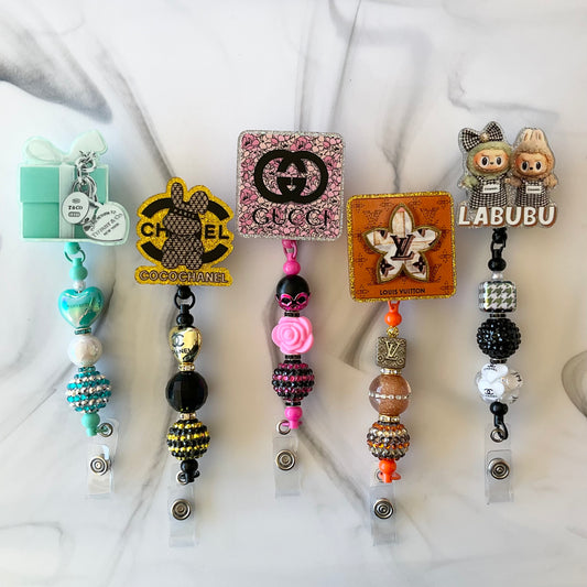 Designer Inspired Slide Clip Badge Reels