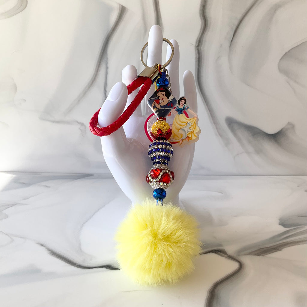 Apple Princess Red, Blue, Yellow Keychain Wristlet