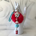 Coke Bubu Monster Red & Aqua Wristlet Keychain