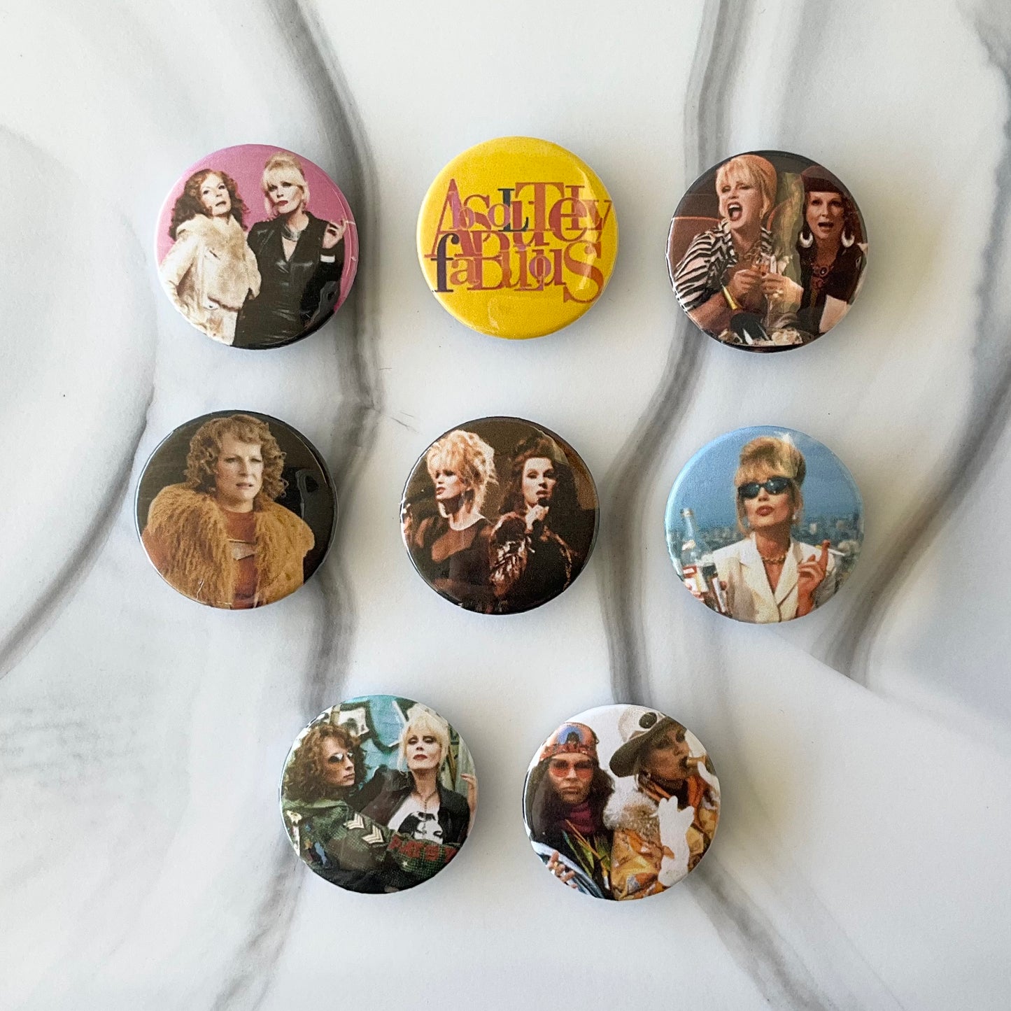 Absolutely Fabulous 8 Piece Button Magnet Set 1.25"