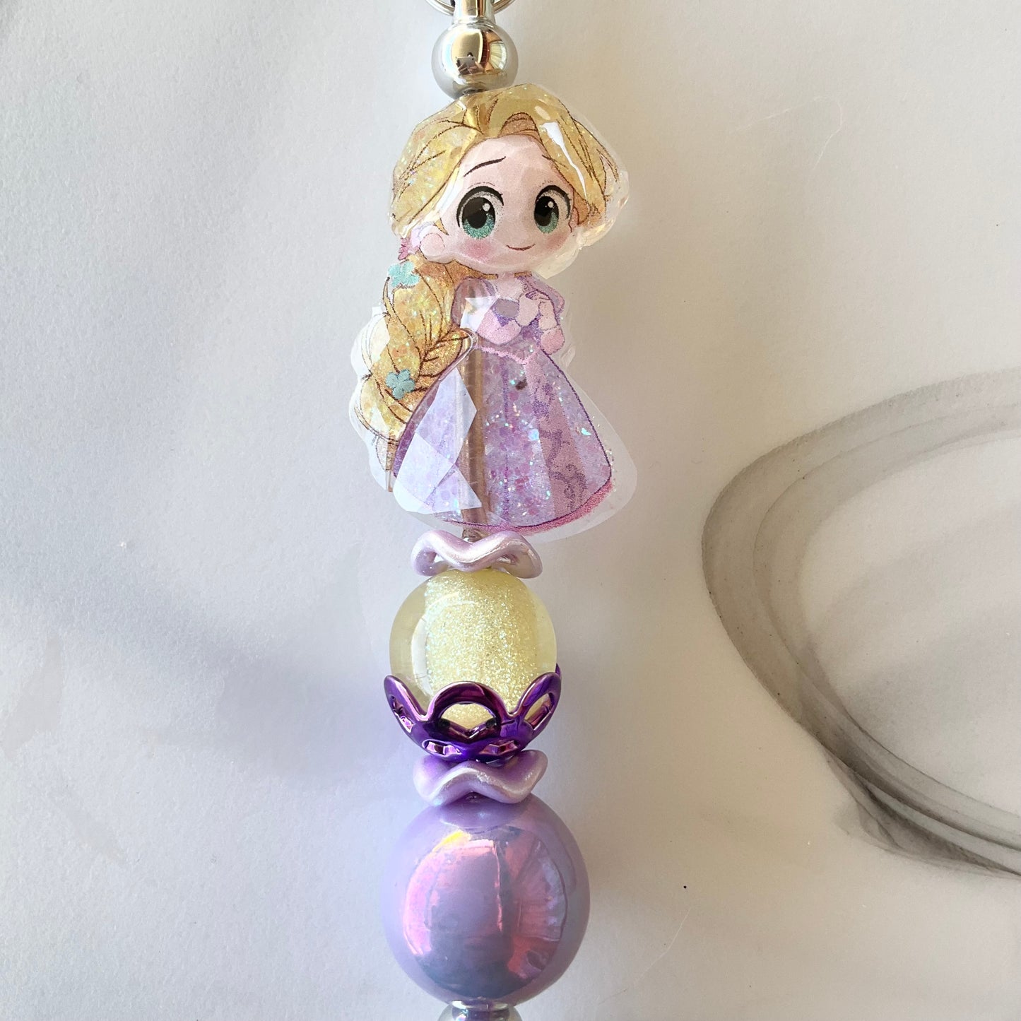 Princess Heart Clasp Keychain