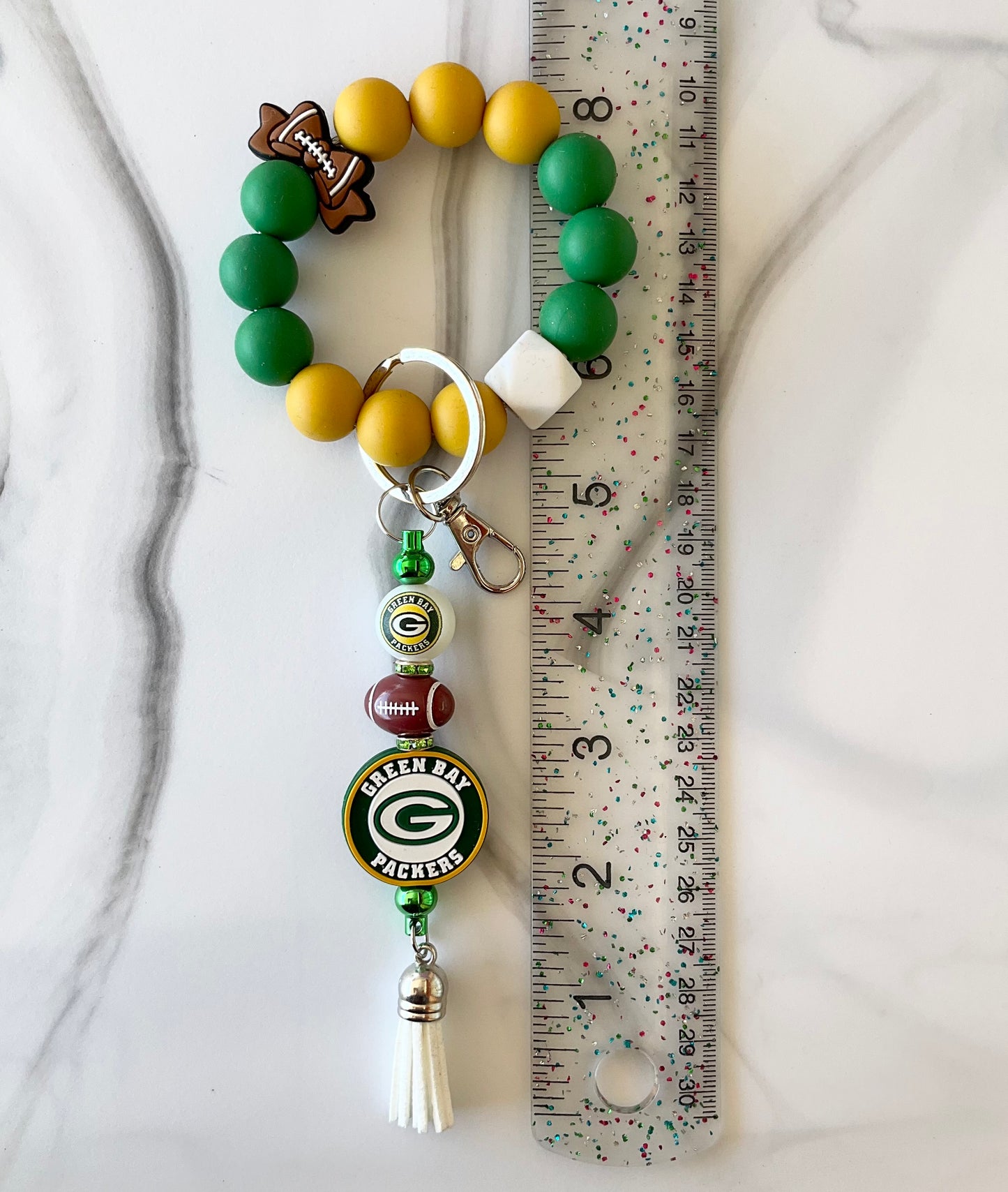 Football Teams Silicone Wristlet Keychain Set Small
