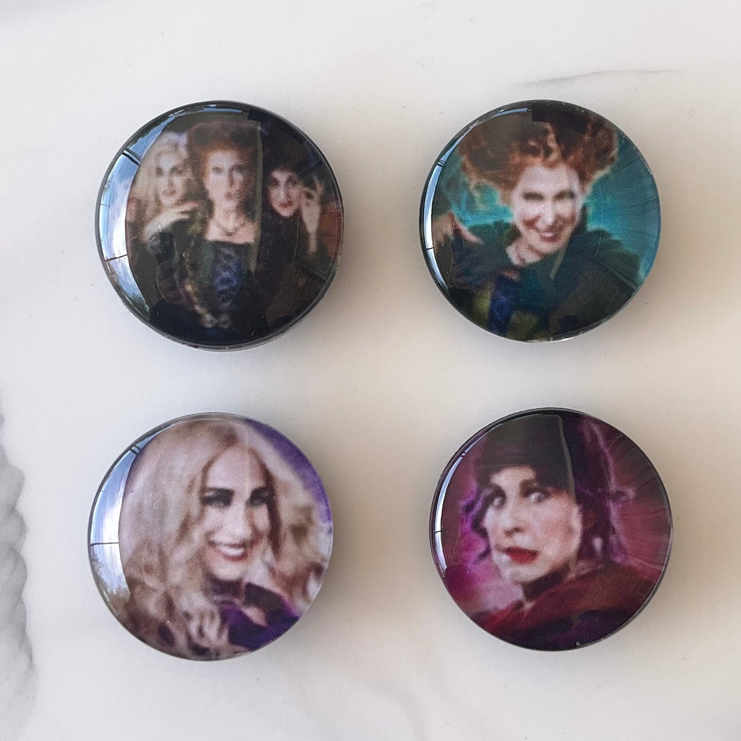 Hocus Pocus 4 Piece Glass Cabochon Magnet Set 1.18"