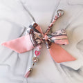 Luv Light Pink & Gray Bow Bag Charm