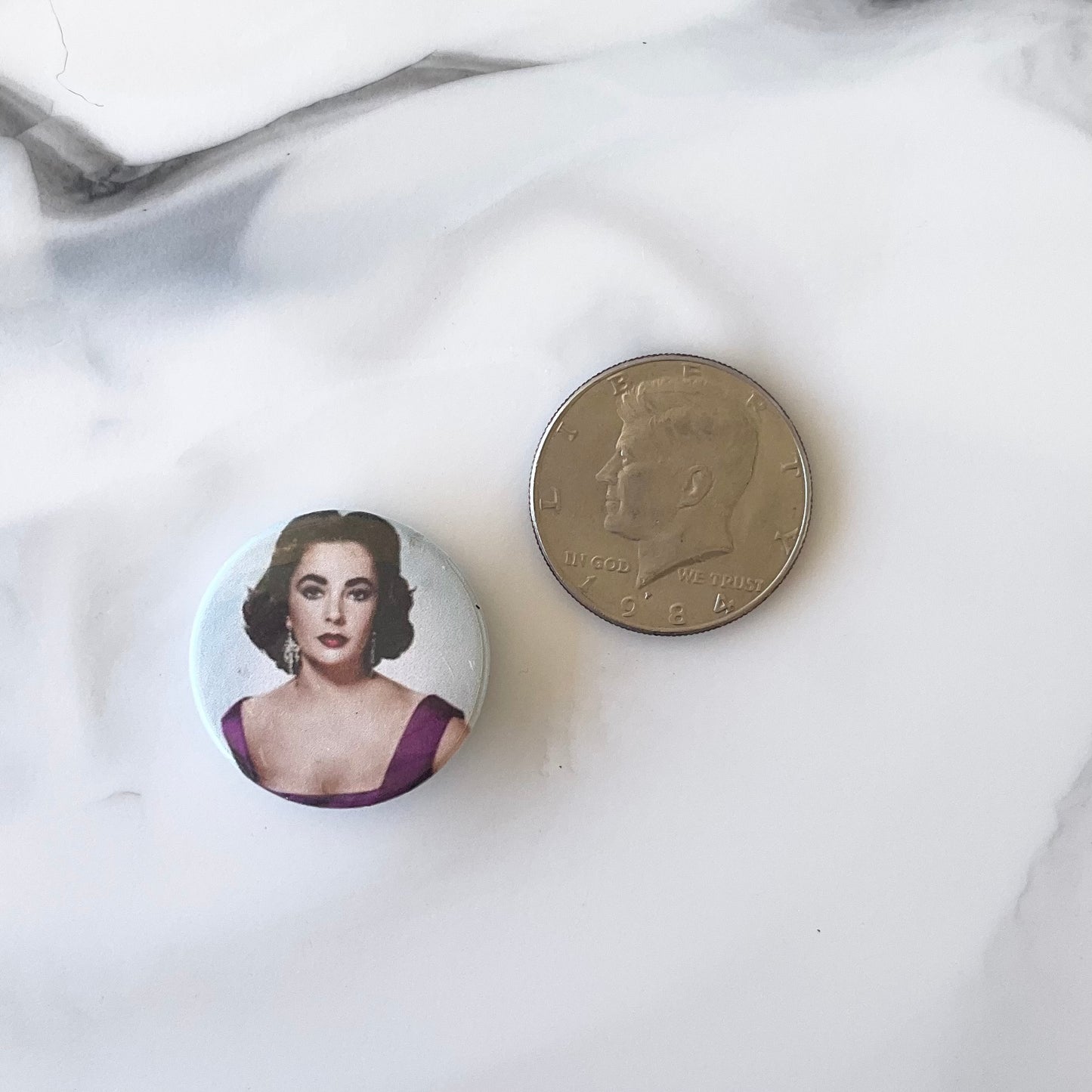 Hollywood Golden Age Starlet 8 Piece Button Magnet Set 1.25"