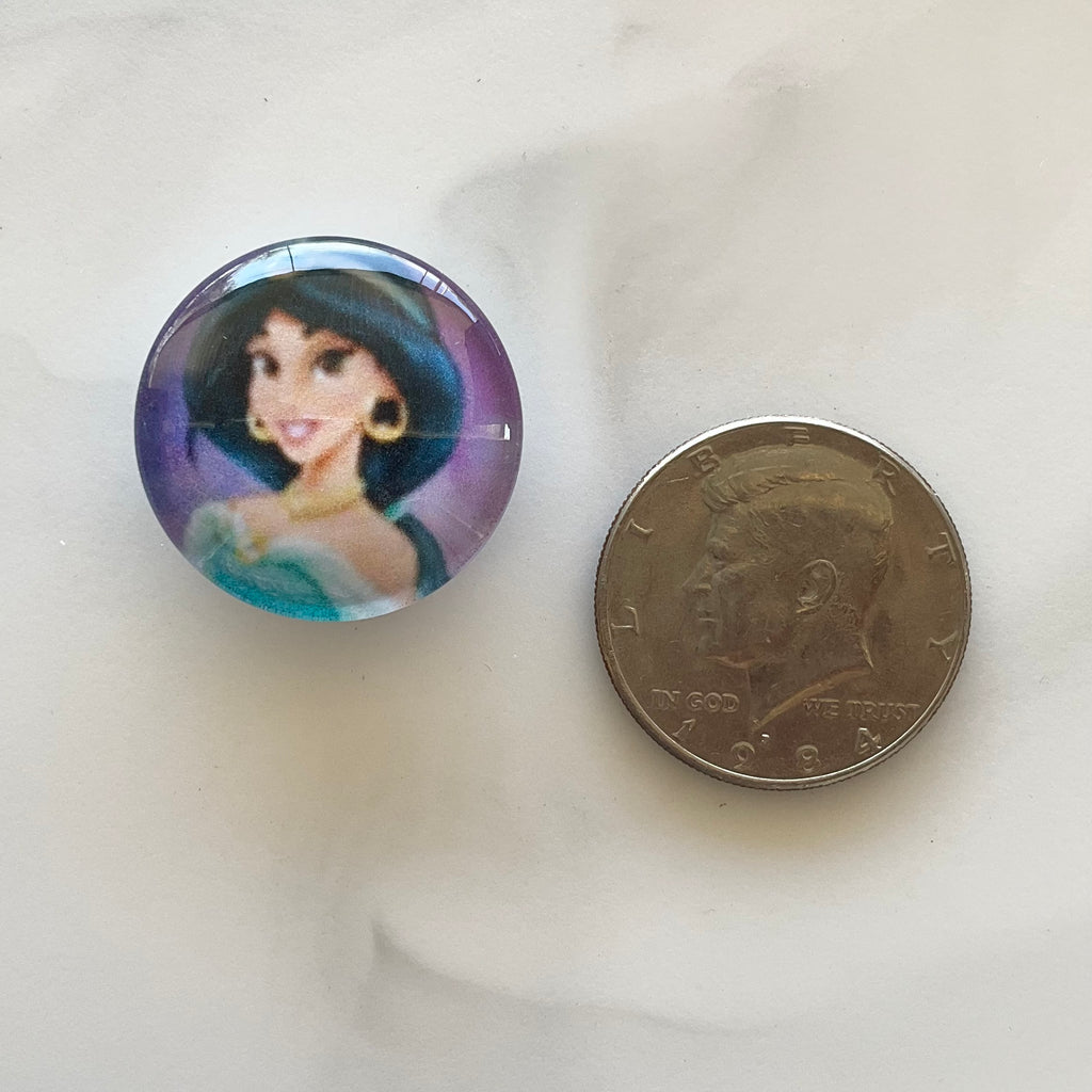 Ethnic Princess 4 Piece Glass Cabochon Magnet Set 1.18"