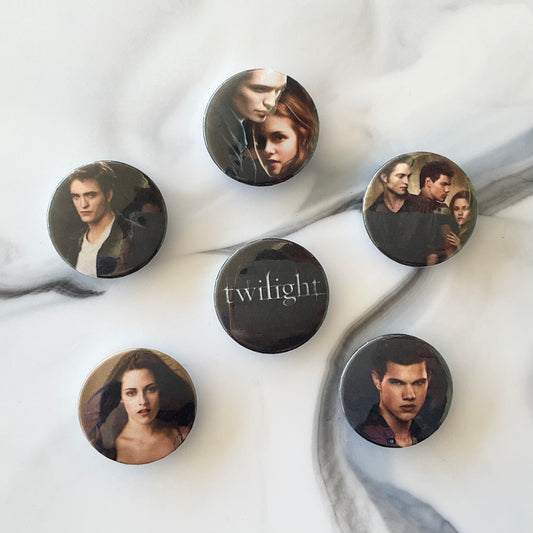 Twilight 6 Piece Button Magnet Set 1.25"