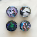 Nightmare Before Christmas 4 Piece Glass Cabochon Magnet Set 1.18"