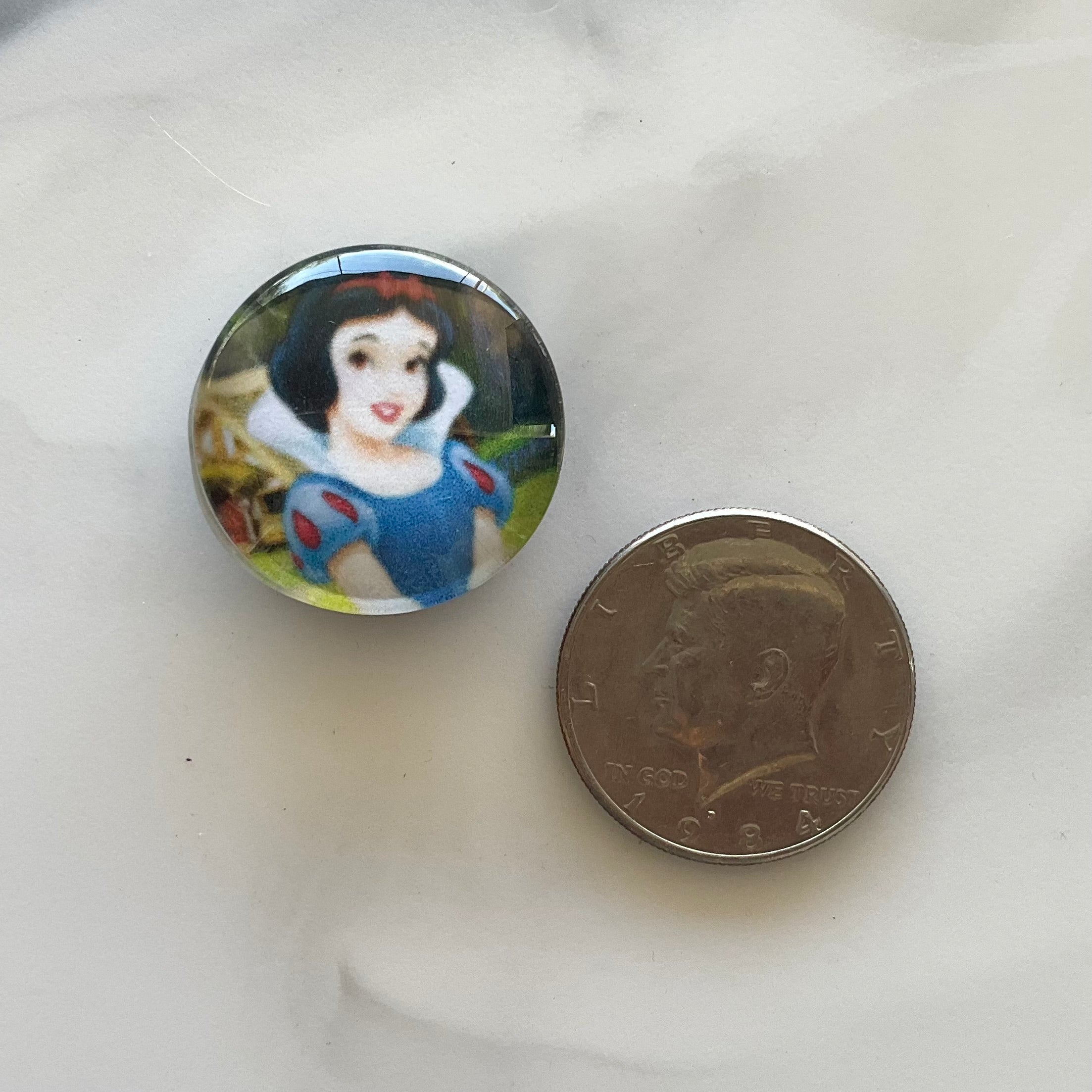 OG Princess 4 Piece Glass Cabochon Magnet Set 1.18"
