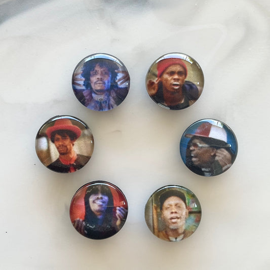 Dave Chappelle's Greatest Hits 6 Piece Glass Cabochon Magnet Set 1"