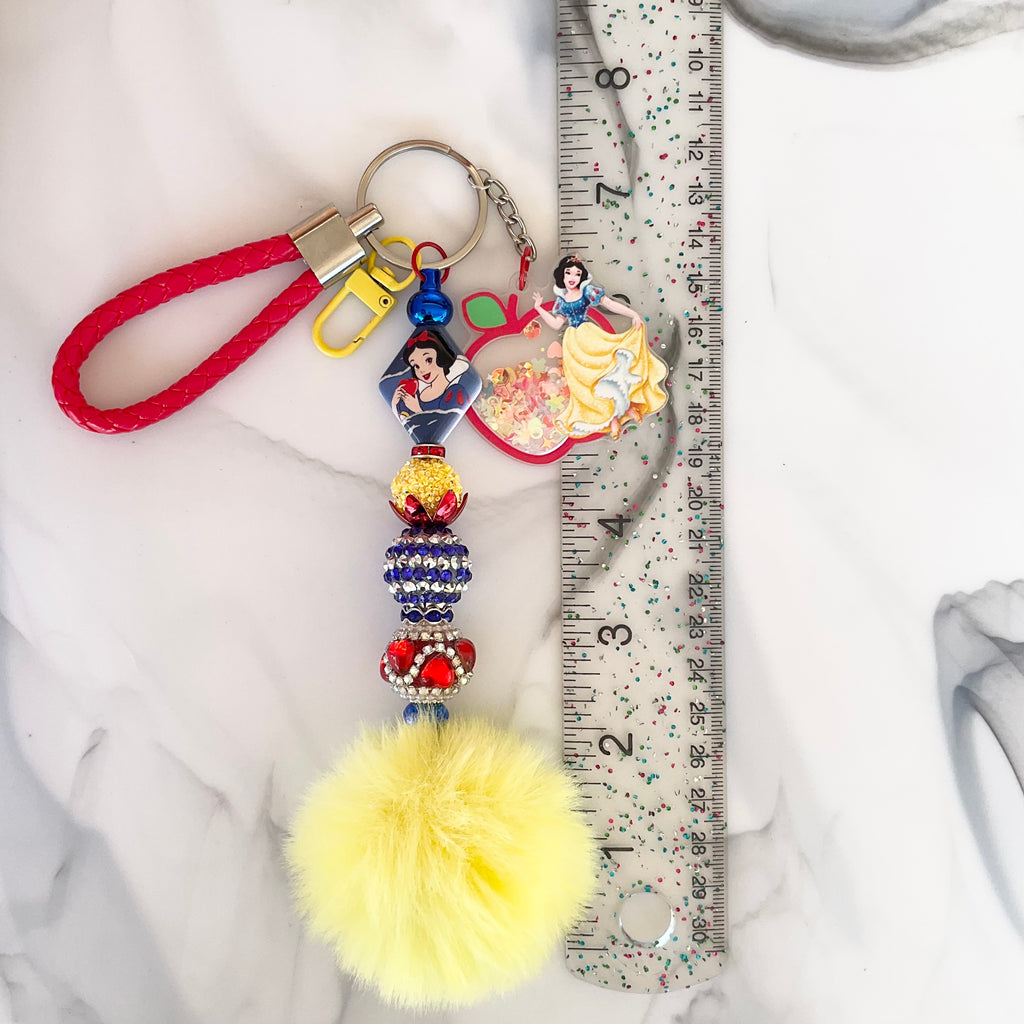 Apple Princess Red, Blue, Yellow Keychain Wristlet