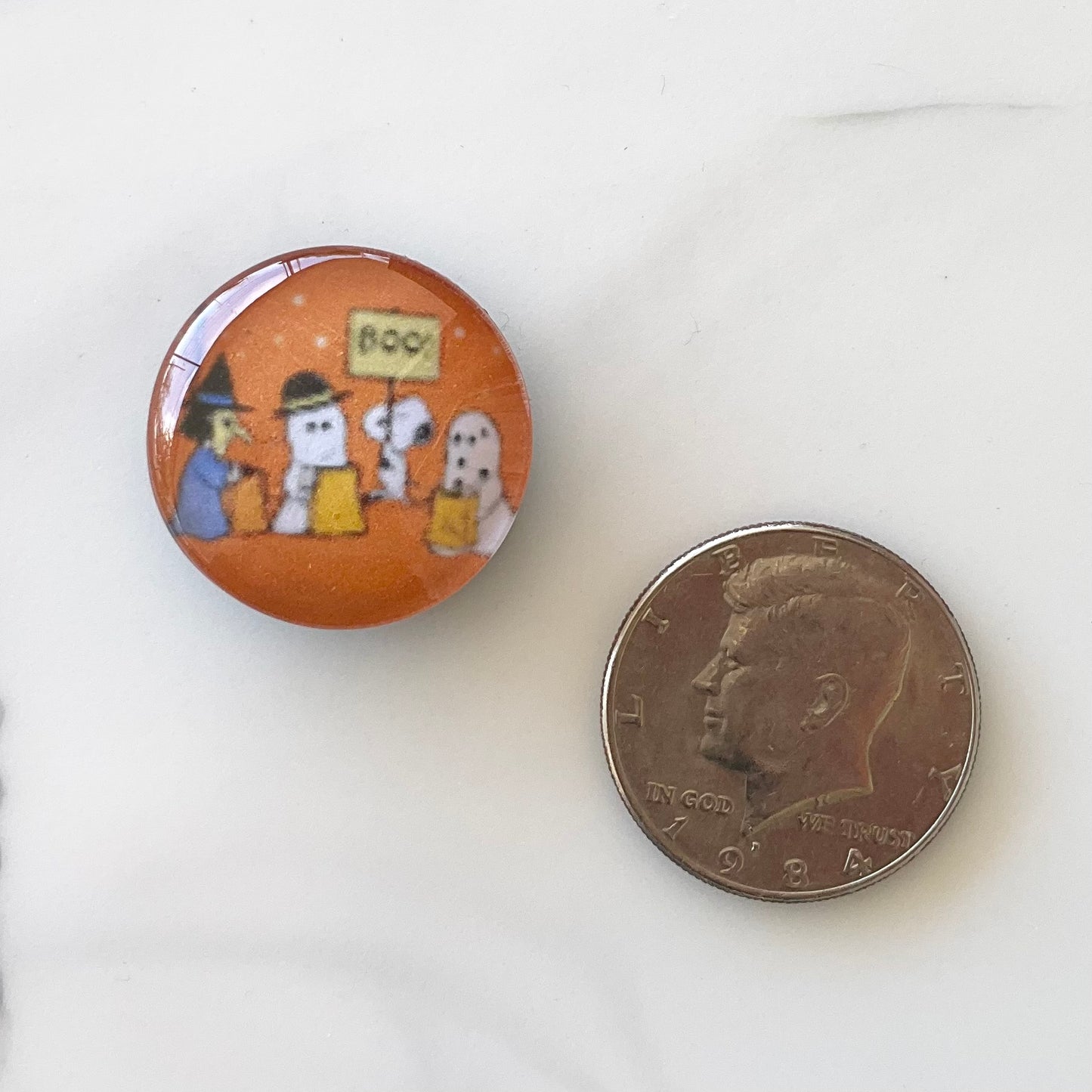 Peanuts Halloween 4 Piece Glass Cabochon Magnet Set 1.18"