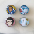 Mike Tyson Mysteries 4 Piece Glass Cabochon Magnet Set 1"