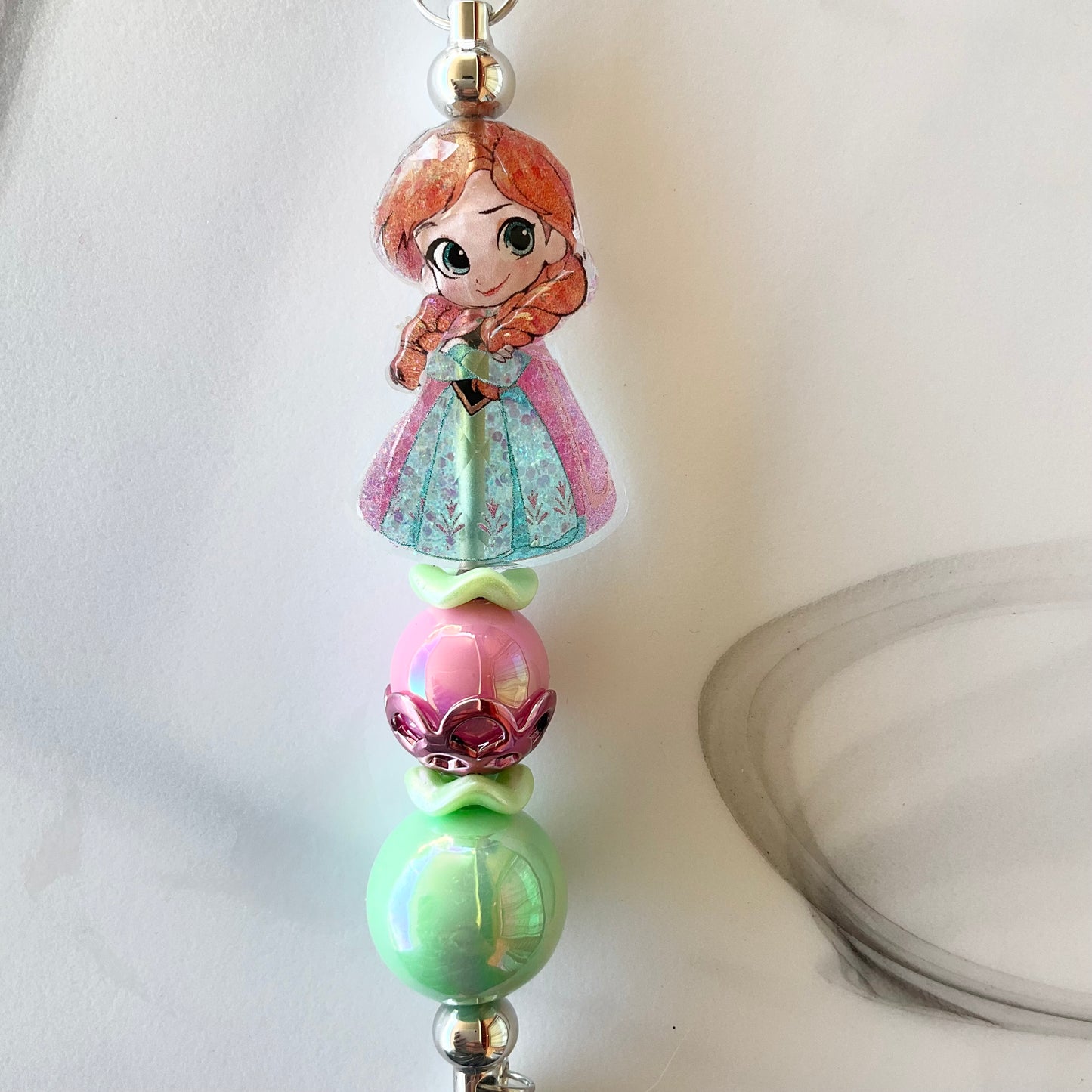 Princess Heart Clasp Keychain